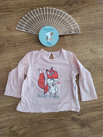 T-shirt manche longue taille 12 mois