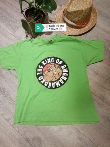 🌸Tee-shirt vert humoristique Taille 10 ans "Kiabi" Neuf 🌸