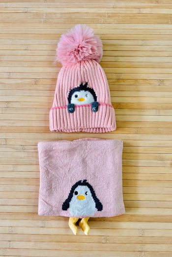 Ensemble bonnet et tour de cou petite fille