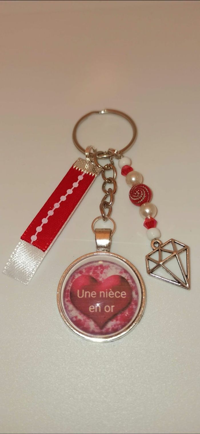 Porte clé message bijoux de sac nièce "nièce en or"
