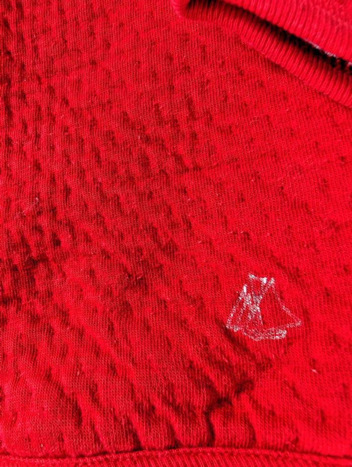 Gilet matelassé molletonné rouge Petit Bateau 3 ans - photo numéro 2
