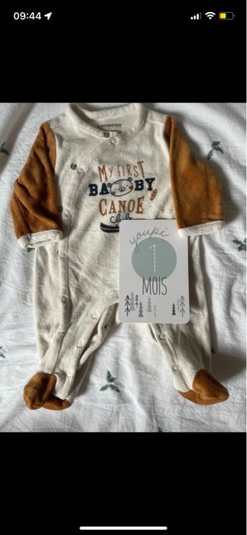 Pyjama chaud ouverture avant hiver 1 mois orchestra beige