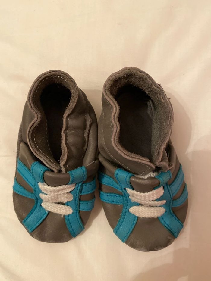Chaussons bébé souples cuir T 19 Lappade - photo numéro 6