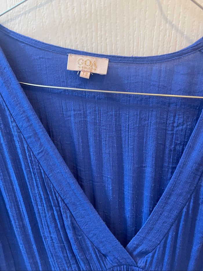Robe Goa T.3 bleu décolleté - photo numéro 2