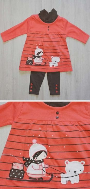 Ensemble Tunique et Legging Ours Polaire Ma Boutique Plus - 6 mois