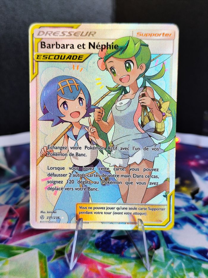 Carte pokémon 🇨🇵 Barbara et Néphie 231/286 Escouade Éclipse cosmique