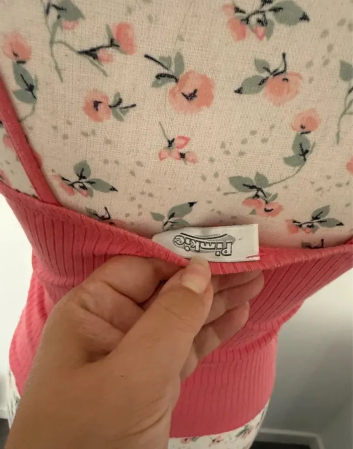 Débardeur top rose corail Pimkie vintage XS ou 34 - photo numéro 2
