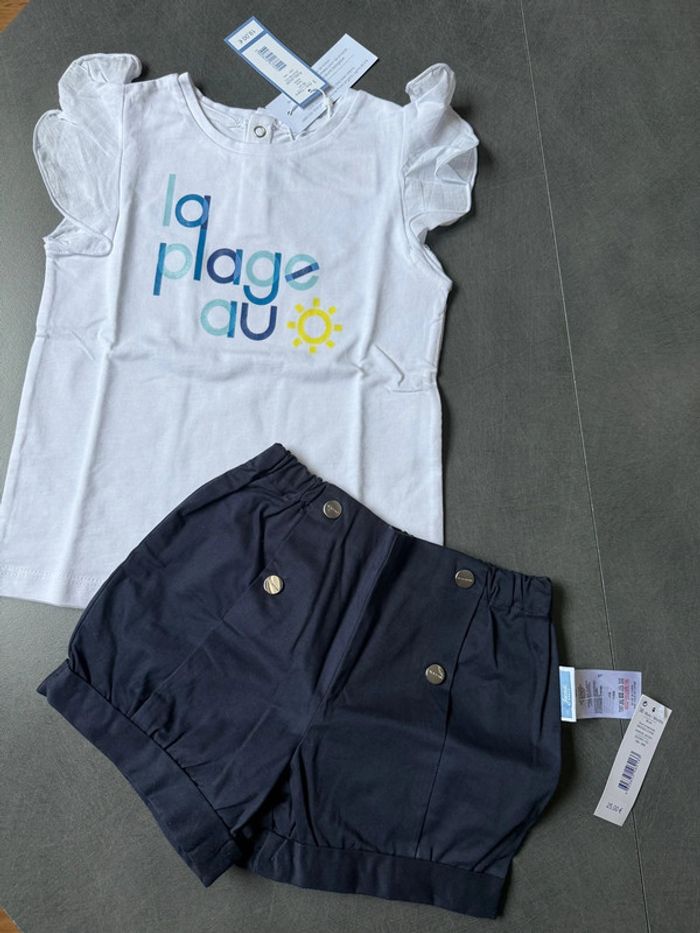Ensemble Jacadi short / t shirt