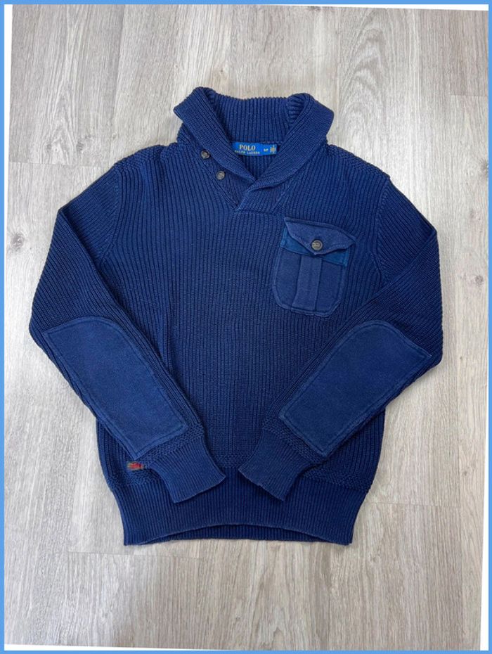 Pull col roulé Ralph Lauren Vintage Bleu marine Taille S - photo numéro 2