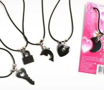 Lot de 6 colliers pendentifs Cœur Dauphin Cadenas Clé Lune Étoile