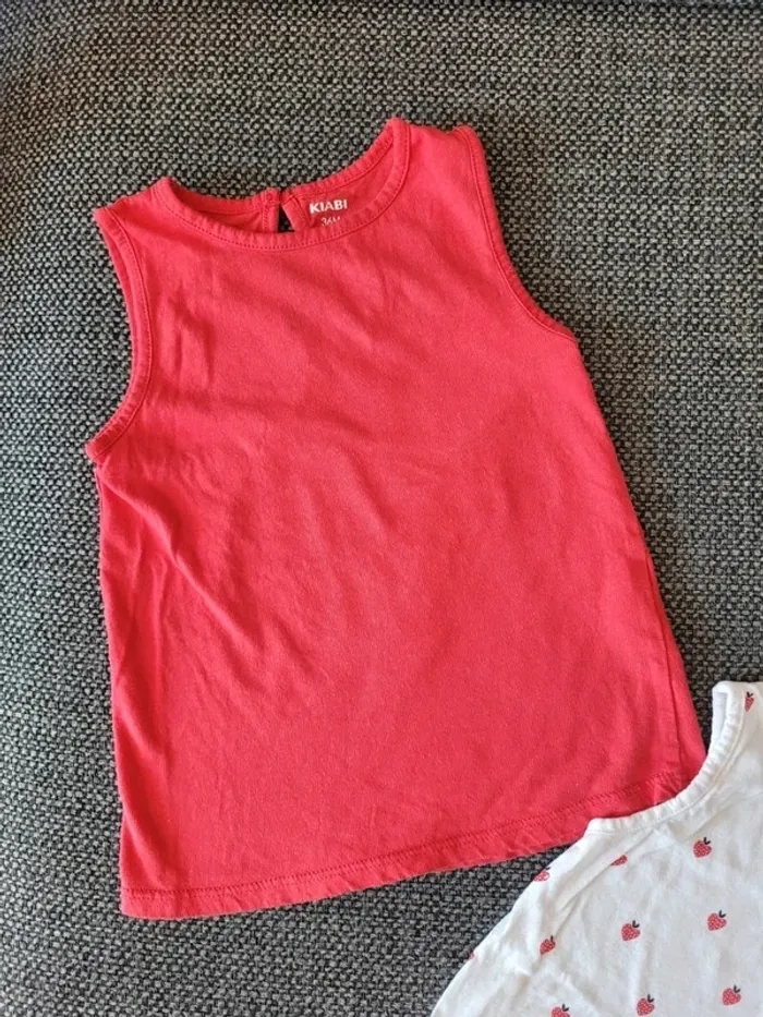 Lot 2 débardeurs fille 36 mois - photo numéro 3