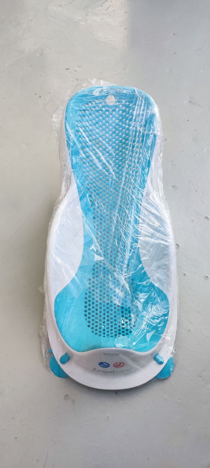 Baignoire bébé grise+ transat de bain bleu - photo numéro 4