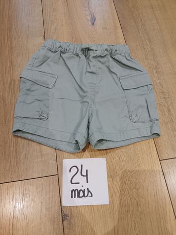 Short vert/gris bébé garçon 86cm soit 18/24 mois h&m 