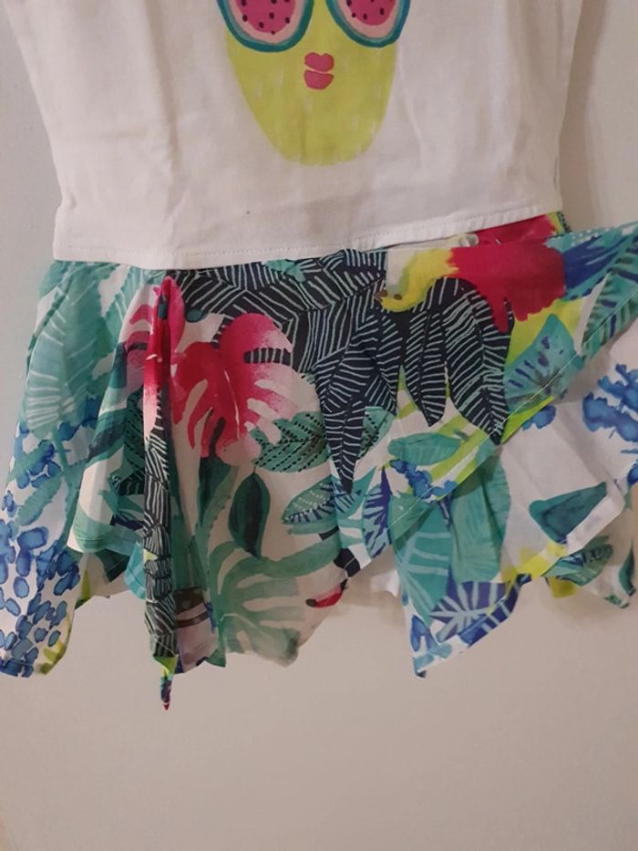 Robe haut ananas et bas a volant végétal 2 ans catimini - photo numéro 3