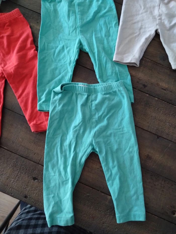 Lot de 4 leggings et une culotte bébé fille 6 mois - photo numéro 3