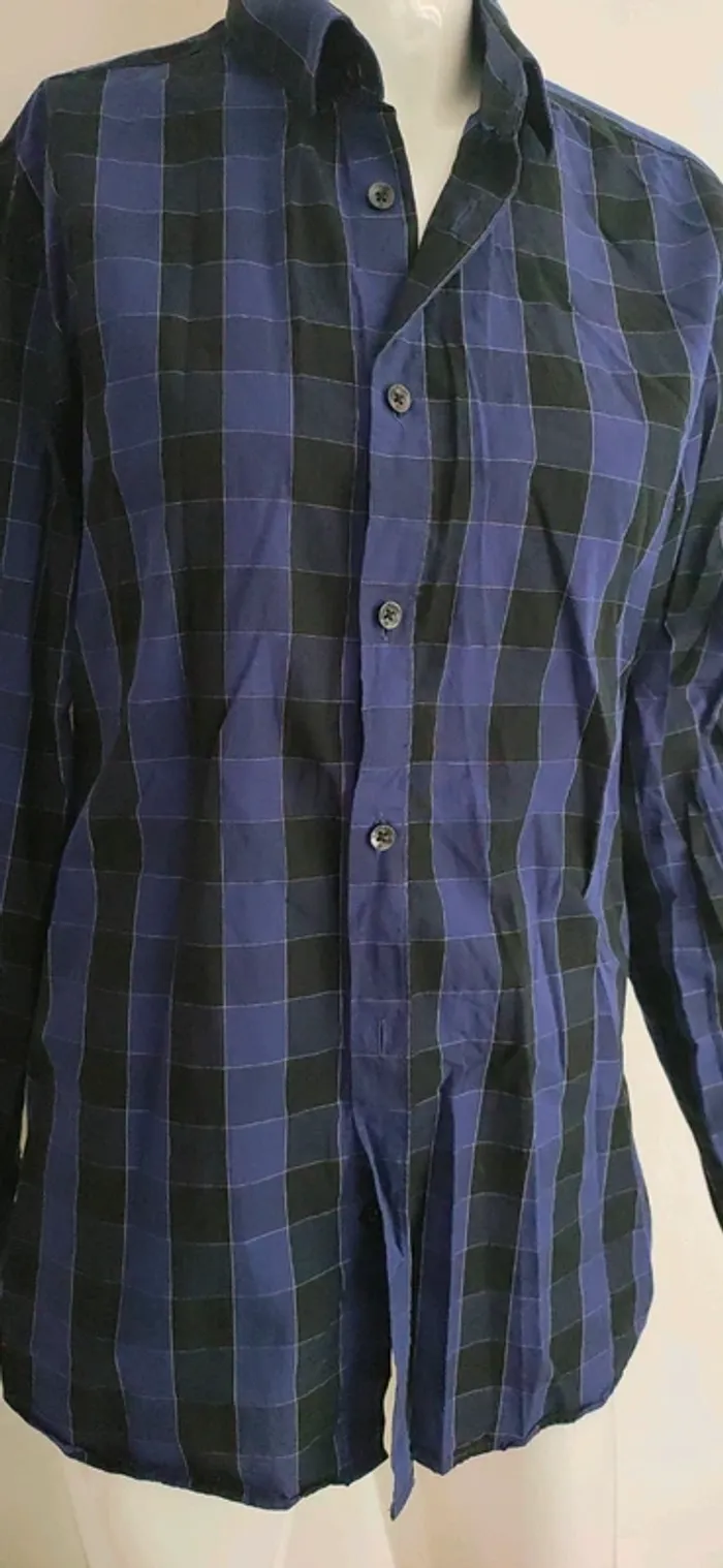 Chemise a carreaux Jules, violette et bleue 🔥 - photo numéro 2