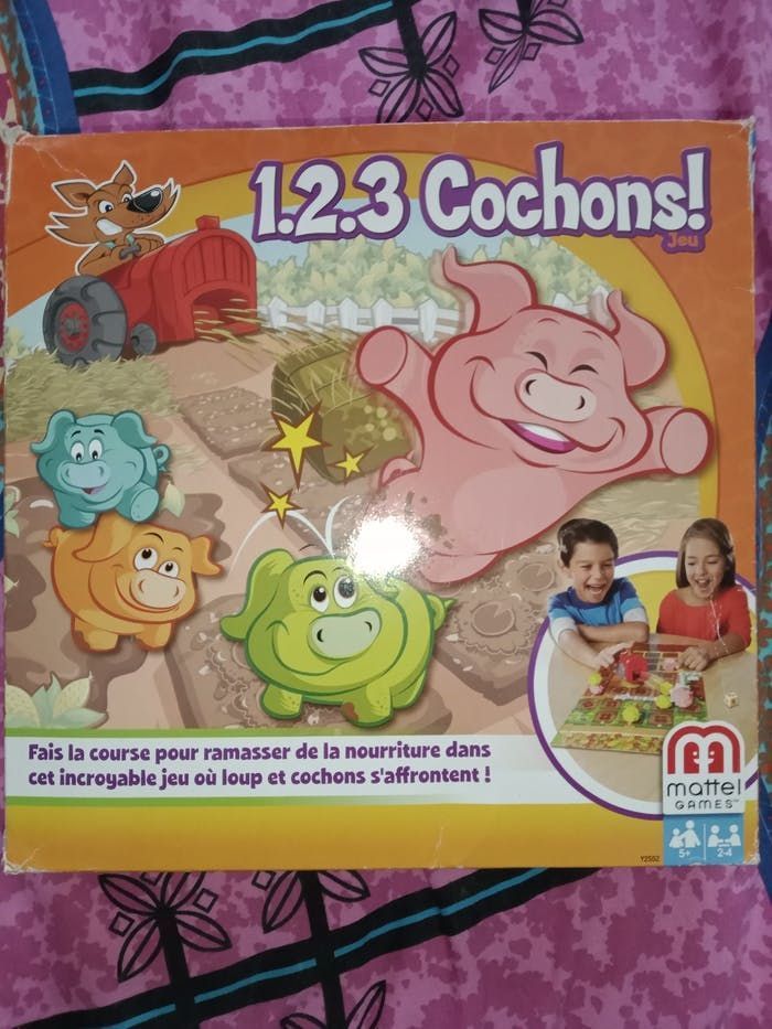 1.2.3 cochons ! Fais la course pour ramasser de la nourriture dans cet incroyable jeu où le loup et cochons s'affrontent. Neuf