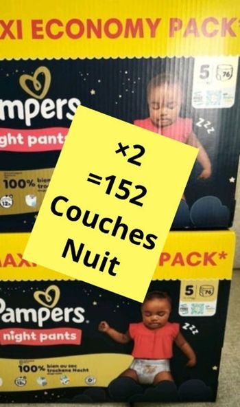 Couches pampers taille 5 night pants