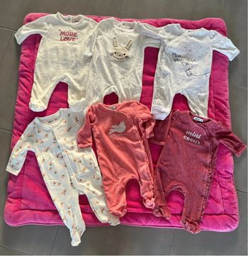Lot de 6 pyjamas bebe fille 3 mois