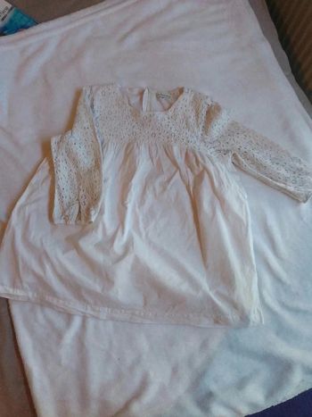 Blouse blanche avec dentelle