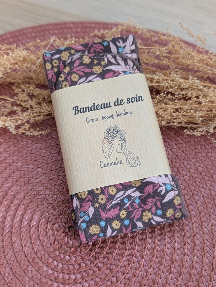 Bandeau de soin fait main marron - photo numéro 4