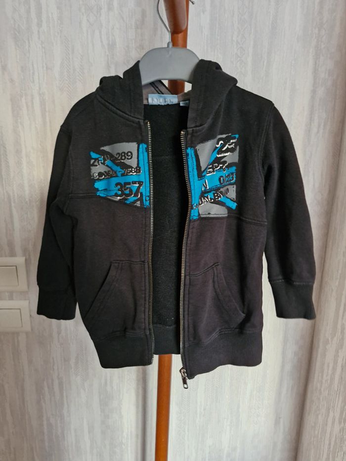 Gilet zippé capuche garçon 4 ans NKY Polyester Coton - photo numéro 4