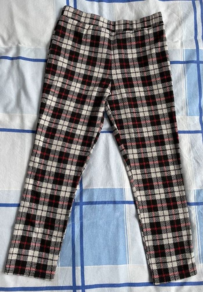 Pantalon à carreaux fille - 8 ans