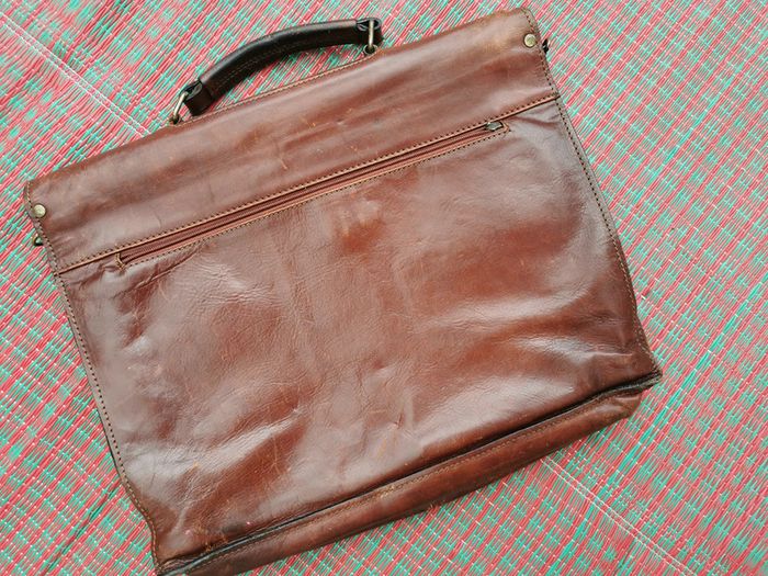 Serviette vintage en cuir Arthur & Aston - photo numéro 8