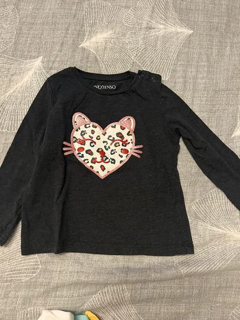 T-shirt ML 92 cm chat sequin