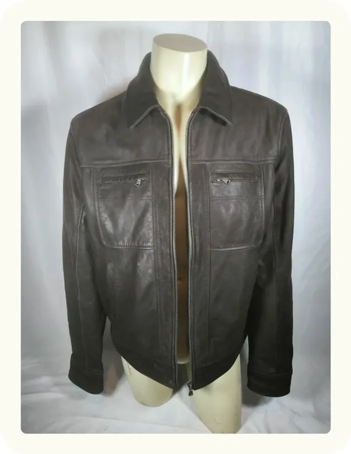 Blouson cuir véritable homme Cuirs Guignard Taille 4XL - photo numéro 2