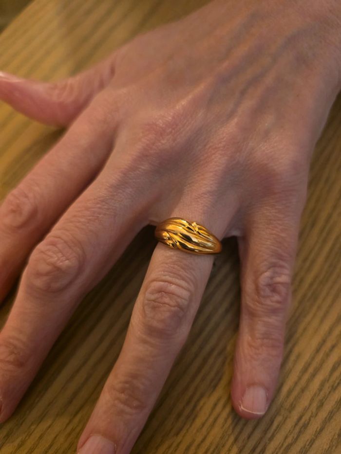 Bague taille plaque or 54 - photo numéro 2