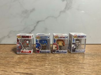 Lot 4 Funko Bitty Pop Avengers – Captain America Ultron Black Widow War Machine