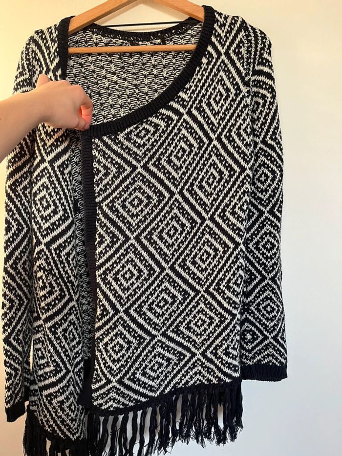 Gilet laine avec franges - photo numéro 3