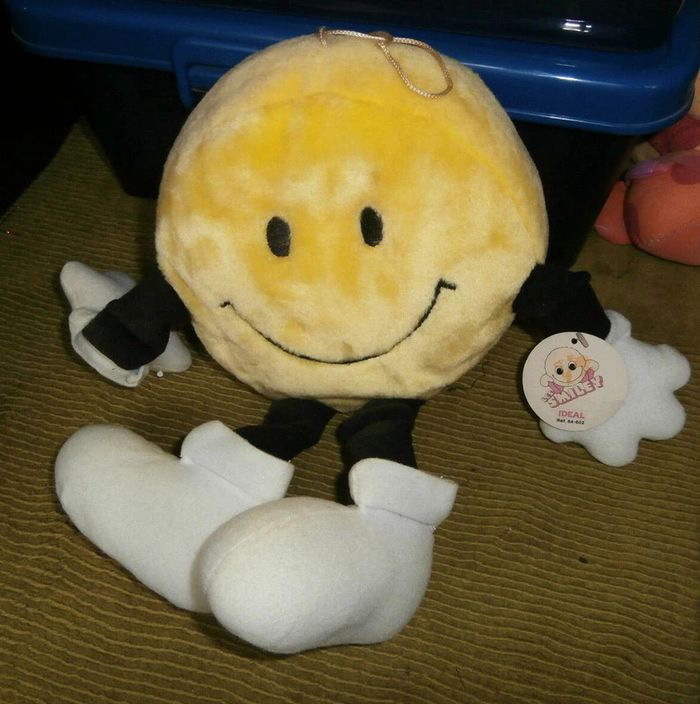 Vintage Smiley 1988 neuf  Peluche doudou