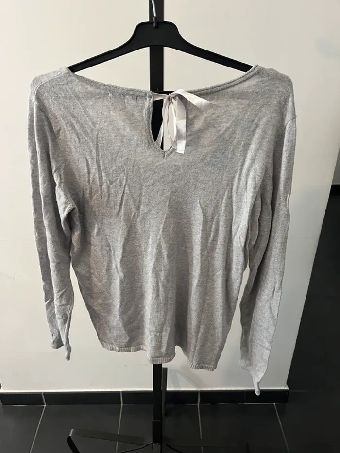 Pull fin gris  Taille Unique - photo numéro 2