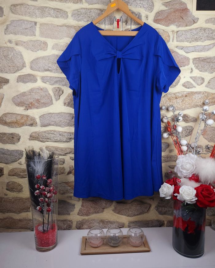 Robe nœud torsadé bleu indigo Femme taille 54 marque Asos 💎