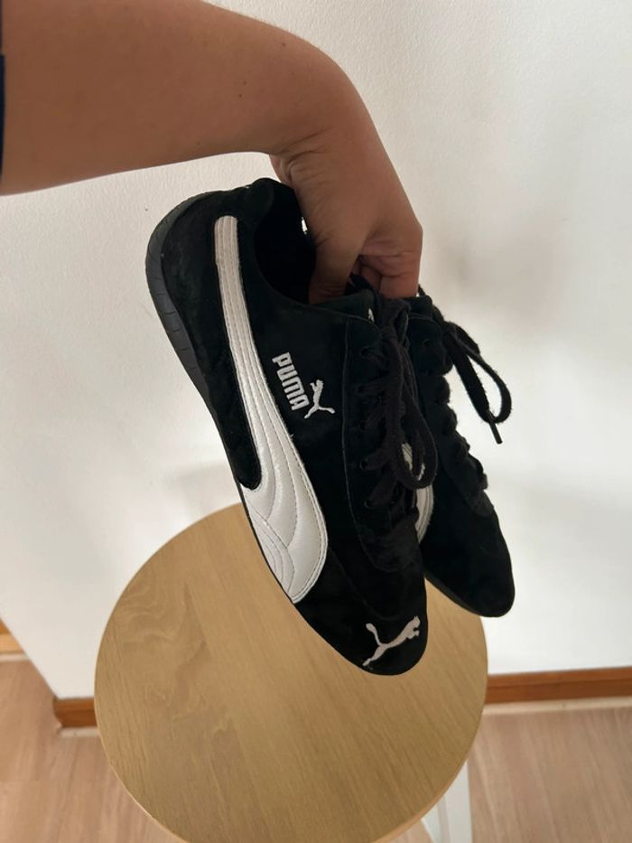 Baskets Puma Vintage Speedcat daim noir & cuir blanc – T42 – Parfait état - photo numéro 10