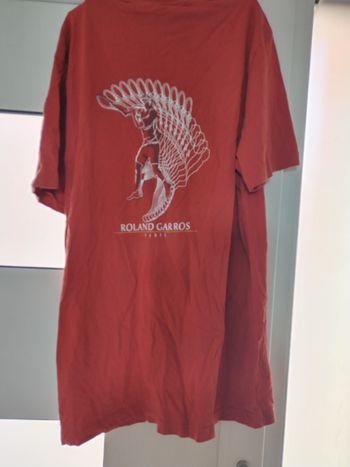 T-shirt Officiel Roland-Garros - Taille XXL - Rouge Terre Battue

