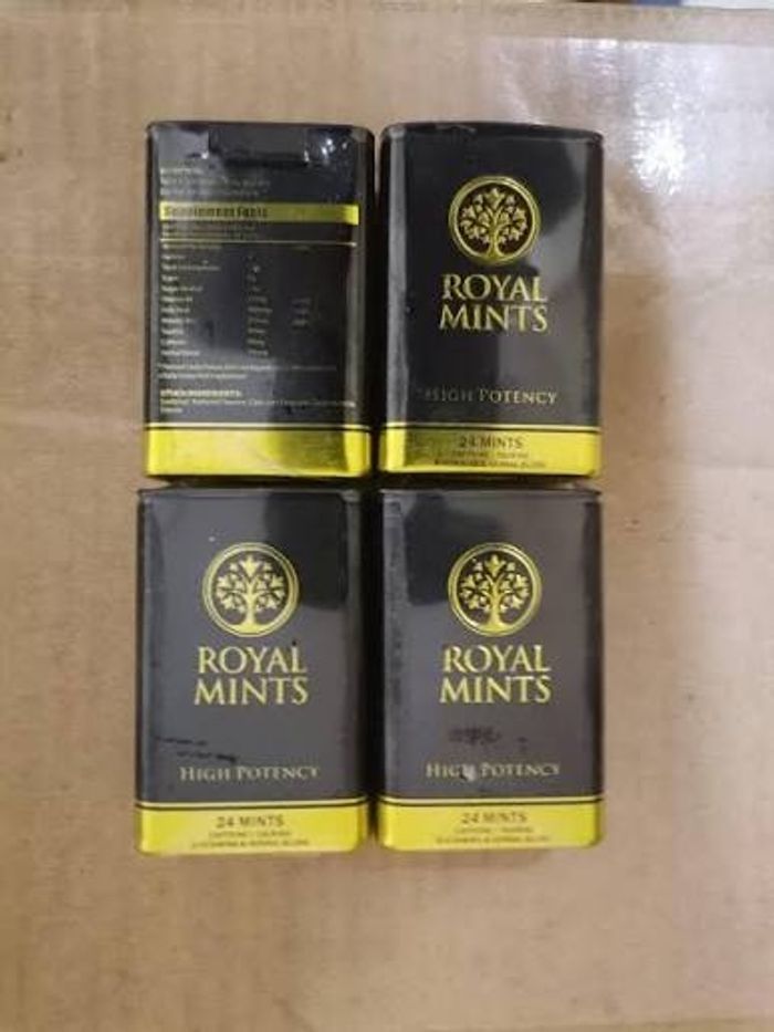AUTHENTIQUE ROYAL MINTS CANDY DOCTEUR SECRET PASTILLES 4 BOITES
