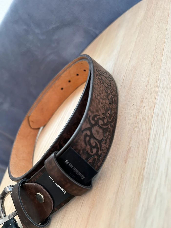 Ceinture véritable cuir 95cm neuve avec étiquette - photo numéro 3