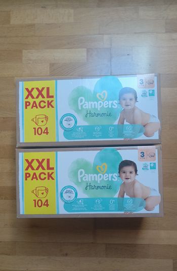 2 xxl packs Pampers harmonie taille 3
