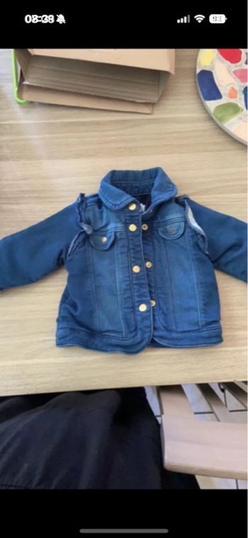 Veste jean moltoné 