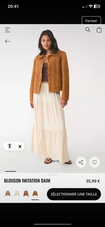 Blouson imitation daim