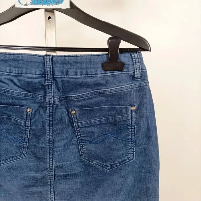 Jupe en jean bleu medium C’est Beau la Vie - Taille 40 A1028 - photo numéro 5
