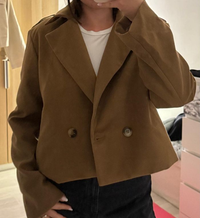 Veste trench d'hiver camel taille L - photo numéro 2