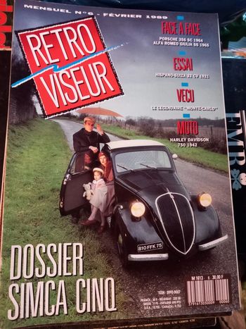 Livre Voiture Retro Viseur n°6 Février 1989