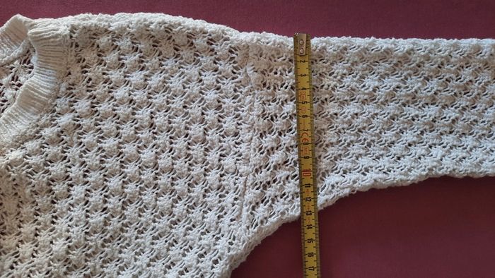 Pull-over ajouré blanc taille S - photo numéro 11