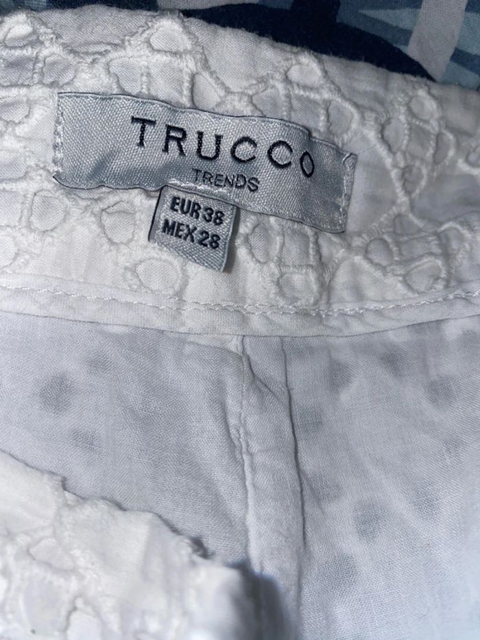 🌿 Pantalon blanc culotte en broderie anglaise – Trucco Taille 36 - photo numéro 6
