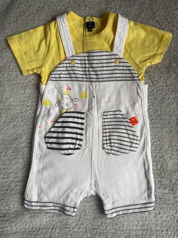 Ensemble bébé garçon combishort + t-shirt 12 mois