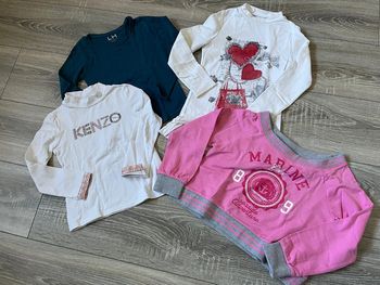 Lot t-shirt manches longues et sweat fille 6 ans